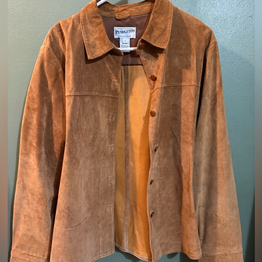 Women’s Vintage Pendleton Suede Shirt L